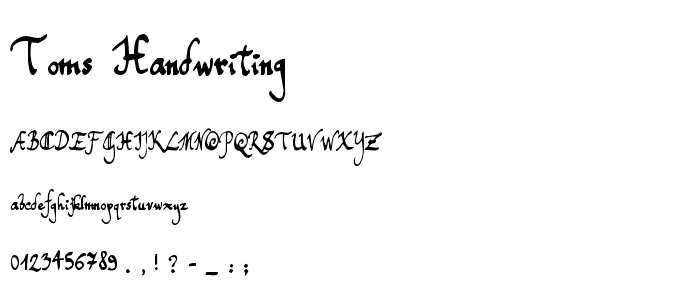 Toms Handwriting font